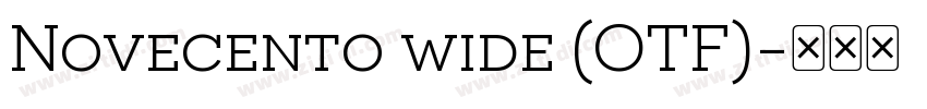 Novecento wide (OTF)字体转换